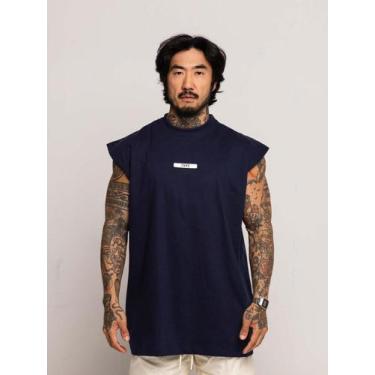 Imagem de Regata Oversized Rubber - thpe store, Azul marinho, M