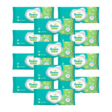 Imagem de Kit Lenços Umedecidos Pampers Aroma de Aloe Vera com 576 Unidades