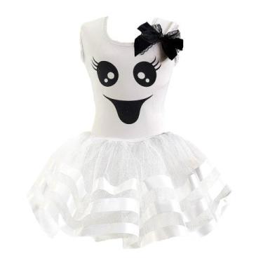 Imagem de Fantasia de Fantasma Branca Adulta de Luxo Vestido Halloween - Fantasi