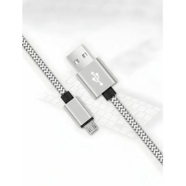 Imagem de Cabo Micro USB V8 1 Metro Metalizado 1 Metro Kingo