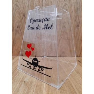 Imagem de Urna Operação Lua De Mel Modelo Avião - Rick Acrilicos