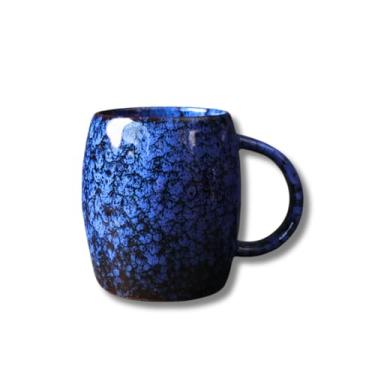 Imagem de Hippo Family Caneca de café de cerâmica de 400 ml, xícara de chá grande de cerâmica feita à mão para escritório e casa, segura para micro-ondas e lava-louças, ótima para latte, cappuccino, esmalte de