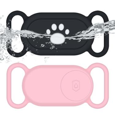 Imagem de SZJCLTD Para Samsung Galaxy SmartTag2 Suporte de coleira de cachorro, pacote com 2 capas de silicone antiperda à prova d'água para Galaxy Smart Tag 2 para coleiras de gato e cães de estimação