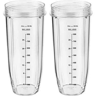Imagem de Peça de reposição para liquidificador Nutri Ninja, pacote com 2 unidades de copo de substituição de 850 ml, adequado para liquidificadores da série Nutri Ninja Auto-iQ