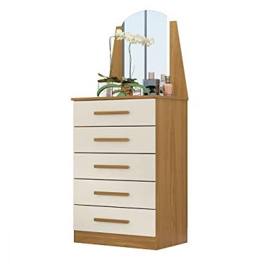 Imagem de Cômoda 5 gavetas Veneza carvalho grife/off white Móveis Albatroz