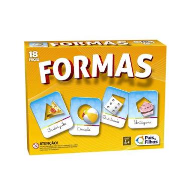 Imagem de Brincar de aprender formas 18 pcs - escolar - PAIS & FILHOS JOGOS