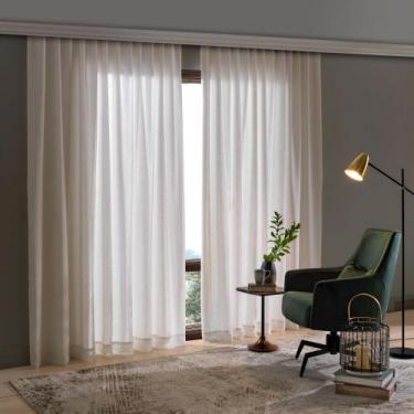 Imagem de Cortina Inove Duplex Bruxelas para Trilho Suisso 5,40 x 3,00m Marfim C