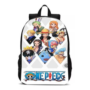 Imagem de Mochila Infantil Meninos Anime Luffy e Seu Amigos Piratas em Alto Mar 