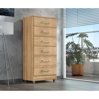 Imagem de Comoda Helena 6 Gavetas Teka Madri - QUARTA DIVISÃO