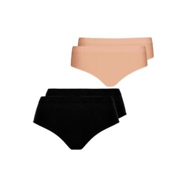 Imagem de Kit com 4 Calcinhas Alta Loba 40900-001 - LUPO, Bege, GG