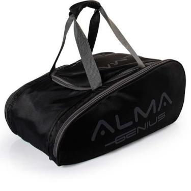 Imagem de Raqueteira Pro Beach Tennis para 4 Raquete Preta Alma Genius