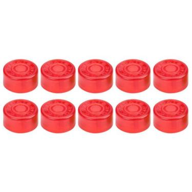 Imagem de Kit C/ 10 Botões Protetor Plastico Vermelho Footswitch Pedal - Daierte