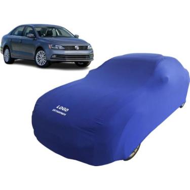 Imagem de Capa Para Carro Volkswagen Jetta 2016 De Tecido Helanca - Mz, Azul
