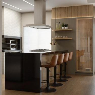 Imagem de Banco Barbacena Marrom PU Base Disco - Rivatti