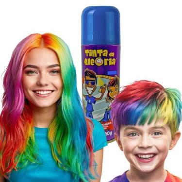 Imagem de Tinta para Cabelos Spray da Alegria Tintura Temporária 150 ml - Festa 