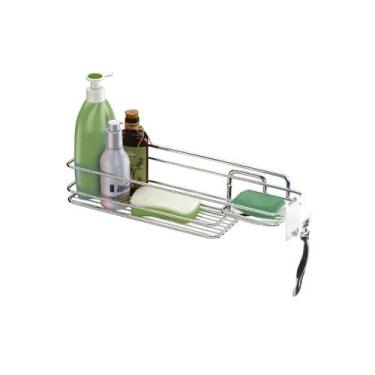 Imagem de Porta Shampoo Sabonete Future Parede Gancho Móvel aço carbono cromado 