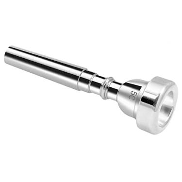 Imagem de Cheerock Bocal para trompete 5C - latão banhado a prata compatível com iniciantes e profissionais - Acessórios para trompete