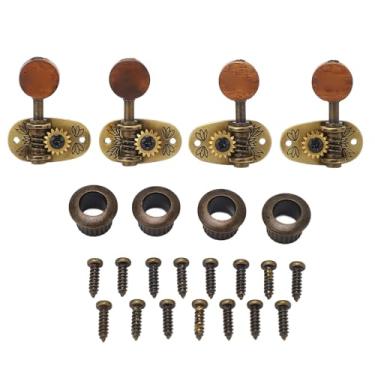 Imagem de Peg de Ajuste de Ukulele, 4 Unidades, 2r 2l Metal jacarandá, Elegante, Requintado, Afinador de Cabeça de Máquina para Instrumentos de 4 Cordas
