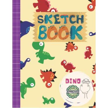 Imagem de Sketch Book: Dinosaurs Blank Notebook for Drawing, Writing, Painting or Doodling for Kids (110 Pages, 8.5 x 11 Inches) Sketch Book Dinosaur Cover