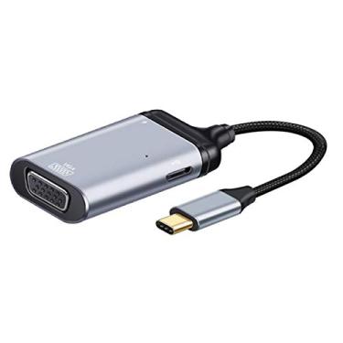 Imagem de xiwai Adaptador HDTV USB-C tipo C para VGA RGB 60hz 1080p com porta de alimentação PD fêmea