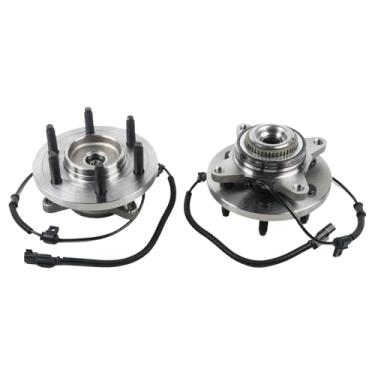 Imagem de INGKAN Conjunto de cubo de rolamento de roda dianteira 515142 6 pinos com ABS, 2 peças serve para Ford Expedition/F-150, Lincoln Navigator 2011 2012 2013 2014 Substitui OE MB40302 BR930790 SP550219