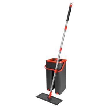 Imagem de Mop Lava e Seca em Inox com Balde Duplo e Esfregão Cabo 1,25m - Eficiente, versátil, prático e durável.