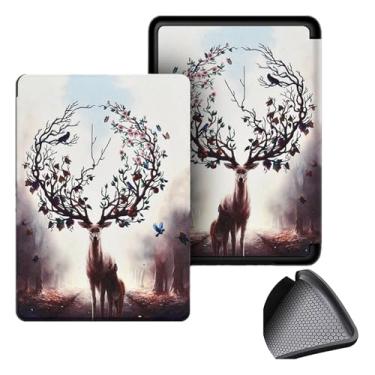 Imagem de GUKSRASO Capa para 7" Kindle Paperwhite 12th Gen 2024 e Kindle Colorsoft Signature Edition, PU e TPU Soft Traseiro Tampa Protetora para com Despertar/sono Automático