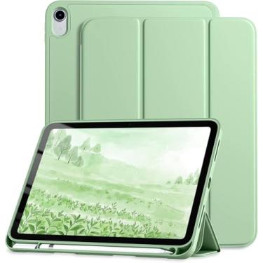Imagem de Capa Case PREMIUM Anti Impacto com função sleep e suporte para iPad 10 10.9" Com Compartimento Para Pencil Caneta Tampa Magnética (Verde Menta)