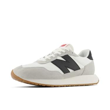 Imagem de New Balance Tênis masculino 237 V1, Branco/cinza brilhante/preto, 47