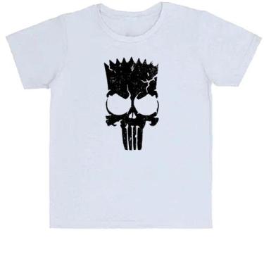 Imagem de Camiseta Infantil  Bart Punisher Justiceiro Simbolo - Alearts, 2