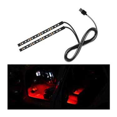 Imagem de Yourkar Fita de LED para carro, 24 luzes LED para ambientes internos sob o painel com porta USB, lâmpada de decoração de veículos, kit de iluminação de faixa de luz noturna ambiente, acessórios