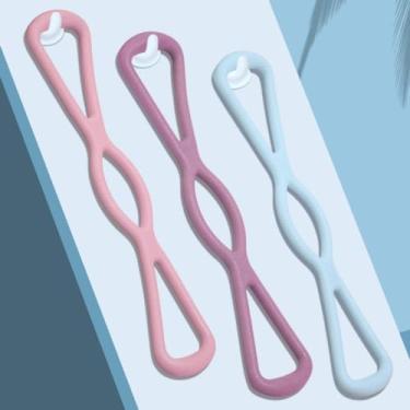 Imagem de LKMM Dispositivo de tração de 8 dígitos, cinto elástico de ioga, esportes em casa e fitness, ombros abertos femininos, exercícios, belas costas, equipamento de alongamento de deus, corda de oito