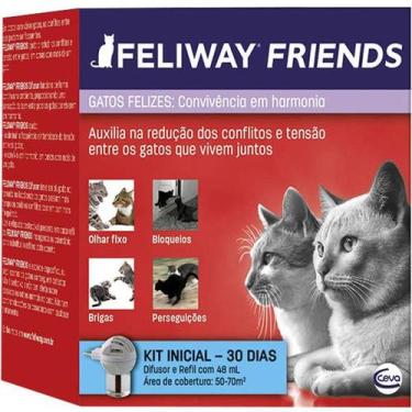 Imagem de Difusor e Refil Feliway Friends Ceva para Gatos 48ml, Feliway Friends 