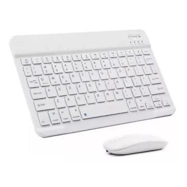 Imagem de Teclado Slim sem Fio Bluetooth Português ABNT2 Mouse Bluetooth - Kit M