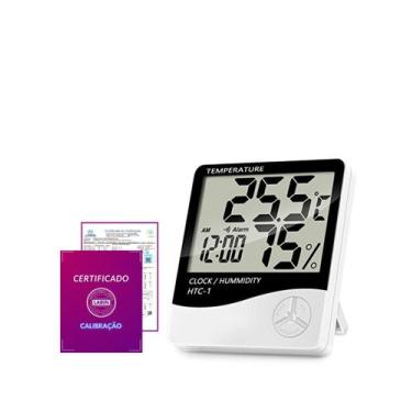 Imagem de Termohigrometro ambiente c/ certificado de calibração - HTC-1