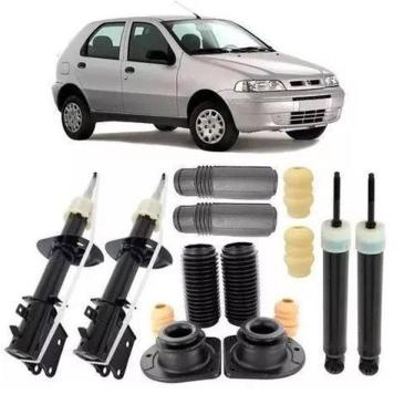 Imagem de 04 Amortecedores + 04 Kits Fiat Palio 1.0 2001 A 2012