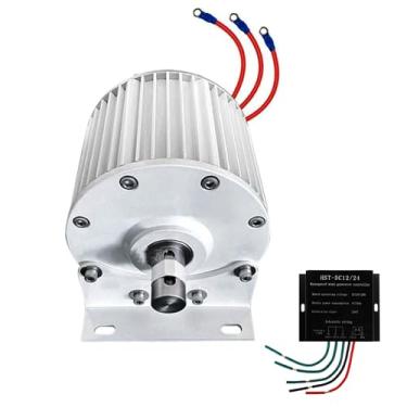 Imagem de 12v,HYZHANHONG Gerador de turbina eólica de suspensão magnética permanente de 8000 W, gerador de turbina eólica CA trifásico sem engrenagens de 12 V 24 V pode ser usado para (com base)