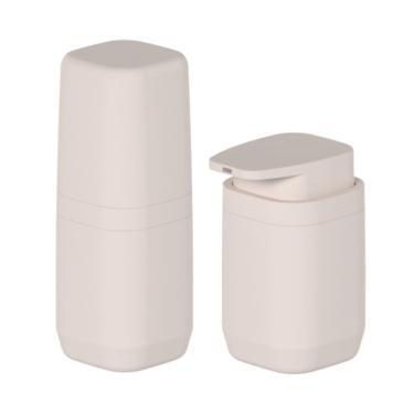 Imagem de Conjunto de Porta Escova e Porta Sabonete Líquido Aura Bege - Ou