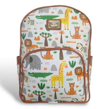 Imagem de Mochila Maternidade Menino Bolsa de Costas Passeio Creche Escola C/ De