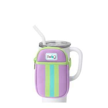Imagem de Swig Life Bolsa Mega Caneca, Bolsa para Garrafa de Água com Alça Ajustável, Pochete de Garrafa de Água com Bolso para Telefone com Zíper, Acessórios para Copo (Ultra Violeta)