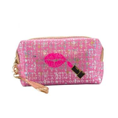 Imagem de Necessaire Retangular Beijo 11x6x18cm - Taimes, Pink