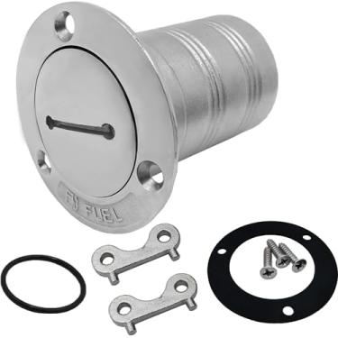 Imagem de SHENGHUISS 2" (51 mm) Tampa de chave de tanque de enchimento de barco de combustível Marine 316 Caravana de iate de aço inoxidável com 2 chaves, parafusos, O-ring sobressalente e junta de borracha