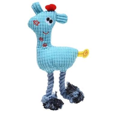 Imagem de Mordedor de Pelucia Pet Caes Gato Cachorro Brinquedo com Apito Animal 