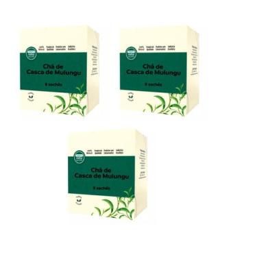 Imagem de Chá Casca de Mulungu Kit 3 Caixas Sachês Natural - Rocha Saúde