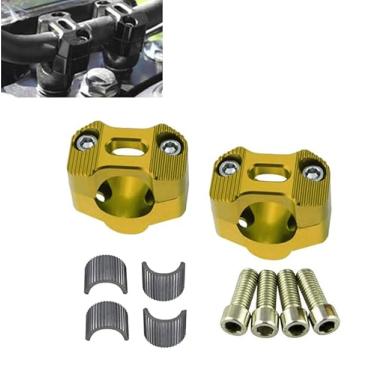 Imagem de GWH Universal Motorcycle 7/20.3 cm 1 1/20.3 cm 22MM 28MM CNC guidão guidão elevadores ajustáveis Fat Bar Adaptadores Grampos de montagem para EXC KLX KXF YZF CRF XR SX SXF XCW WR YZ Dirt Pit Bike
