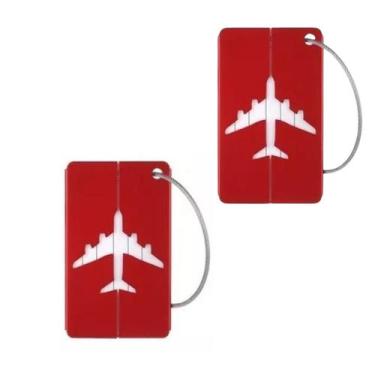 Imagem de Kit 02 Tag Etiqueta De Mala e Mochila - Vermelho - We Go To