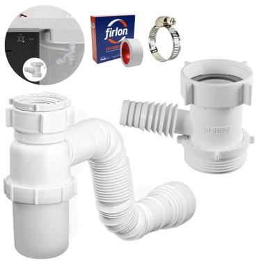 Imagem de Adaptador Máquina Lavar Louça + Sifão Copo Universal +