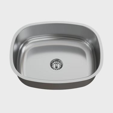 Imagem de Cuba para Cozinha Pia Inox N4 41x32x14cm Polida com Válvula GhelPlus