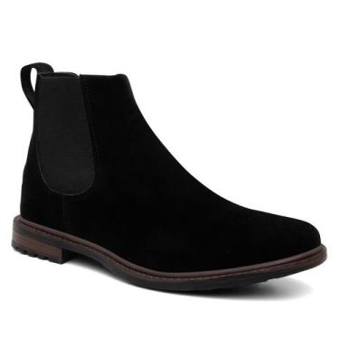 Imagem de Bota masculina texana chelsea botina country camurça bico redondo conf