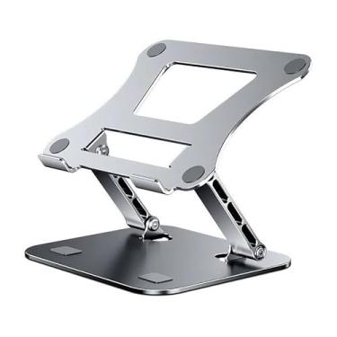 Imagem de Suporte para laptop Suporte dobrável para laptop, suporte de alumínio portátil para laptop, suporte para laptop de até 17,3" Elevador para laptop(Silver)